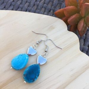 Turquoise teardrop earrings